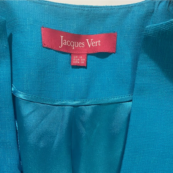 Turquoise/ teal clasp blazer with bow detail size 16 PERFECT CONDITION - Picture 5 of 6